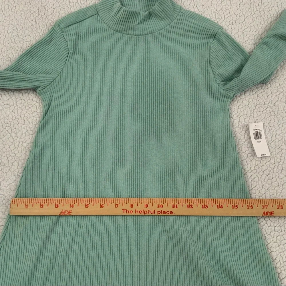 Old Navy Girls Sweater Dress Sz Medium 8 Mock Neck Mint Green Ribbed Soft New